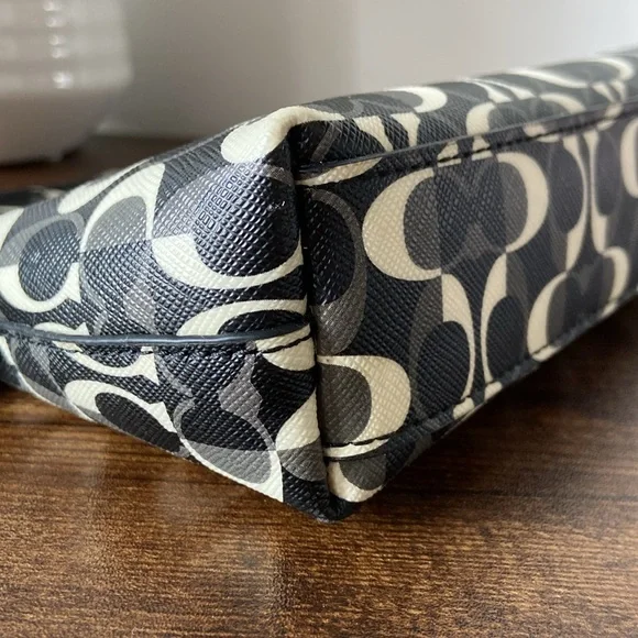 Coach Black, Cream & Gray Cosmetic Bag - Picture 10 of 15